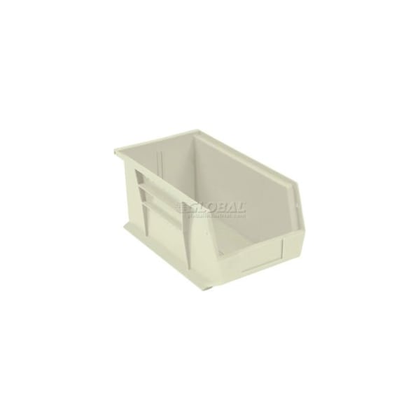 Hang & Stack Storage Bin, Plastic, Beige, 12 PK